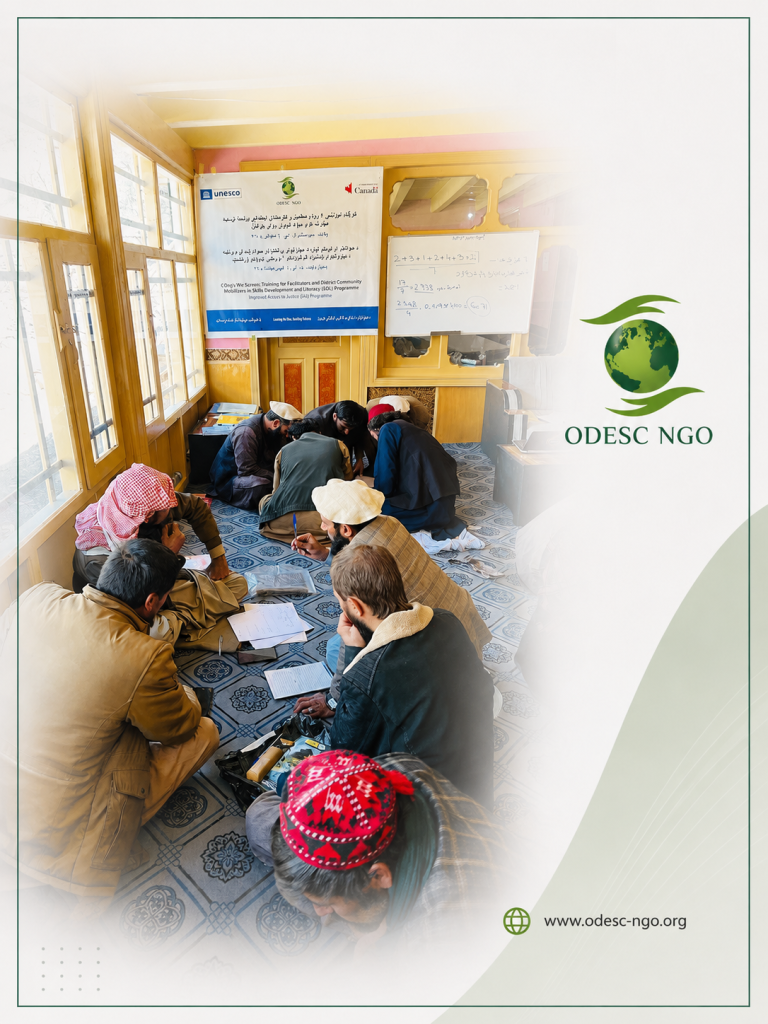 ODESC provincial staff held a 6-day pre-service training for more than 80 facilitators/teachers